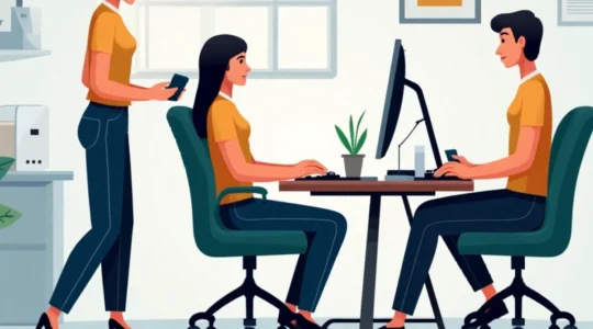 ergonomic desktop setup